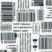 tela de c&oacute;digos de barras clips y pinzas texto en ingl&eacute;s