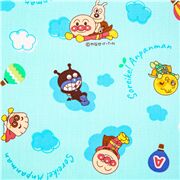 Tela azul con personaje manga anime Jap&oacute;n Soreikei Anpanman con licencia