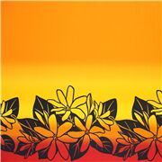 tela flores ex&oacute;ticas amarillo naranja rojo ne&oacute;n