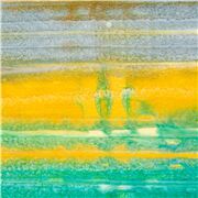 Tela batik EE. UU. franja marr&oacute;n amarillo azul