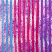 tessuto artigianale strisce viola rosa blu sarong stile batik cotone tie dye