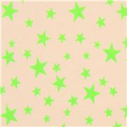 Divertida Estrella Ne&oacute;n Sobre Terry Loopback Beige Estiramiento