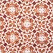Tela motivo sim&eacute;trico luz kaleidoscopio marr&oacute;n