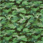 Tela camuflaje de algod&oacute;n estampado verde verano acampada