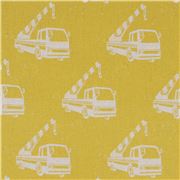 Tela de lona laminada amarillo mostaza veh&iacute;culo obra color natural echino Jap&oacute;n
