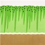 Tela oxford de nailon resistente al agua kiwi verde semilla negra Jap&oacute;n