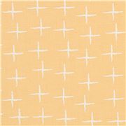 Tela naranja claro con peque&ntilde;as cruces de Moda Fabrics