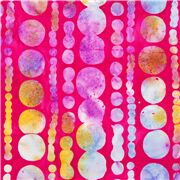 Tela lunares en columnas estilo batik algod&oacute;n rosa sarong despintado Bali