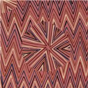 Tela rosa pardo con zig zag y c&iacute;rculos estrellados