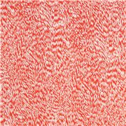 Tela algod&oacute;n rojo plateado metalizado coral