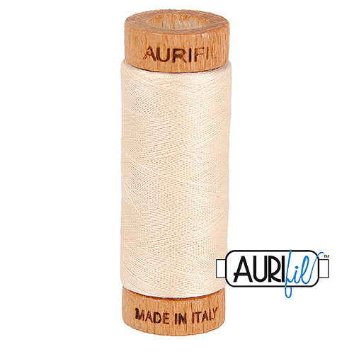 80wt Petite Bobine Sable Clair 2000 Fil De Coton par Aurifil