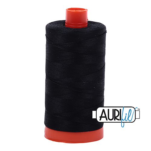 Carrete Grande De 50wt Hilo De Algodón Negro 2692