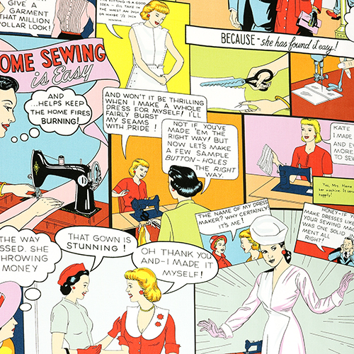 Home Sewing is Easy Fabric by Alexander Henry