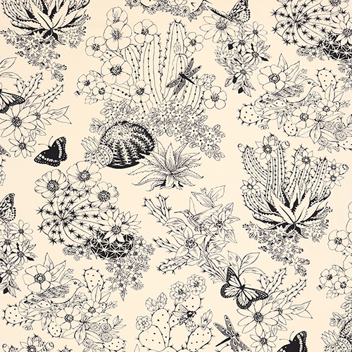 Hacienda Cactus Papillon et Libellule Illustrés 4
