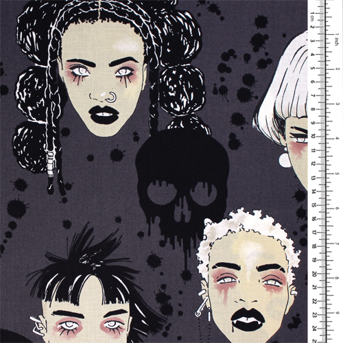 Vamps Punk Gothique Crânes Effrayants 1