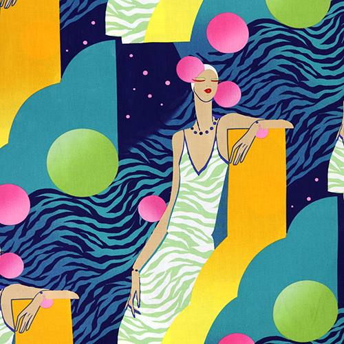 Lola Havana Glamour Fabric by Alexander Henry