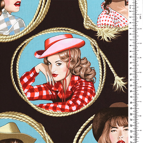 Ländliches Cowgirl Lasso Rahmen 1