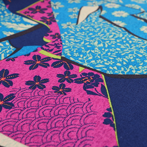Kimono Patch Blumen Kintsugi Muster 5