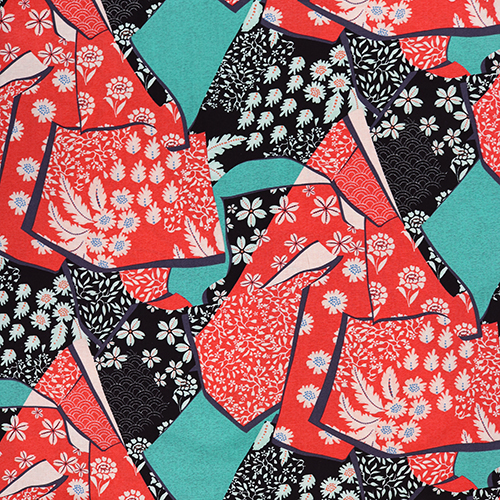 Kimono Patch Floral Kintsugi Patterns Fabric by Alexander Henry