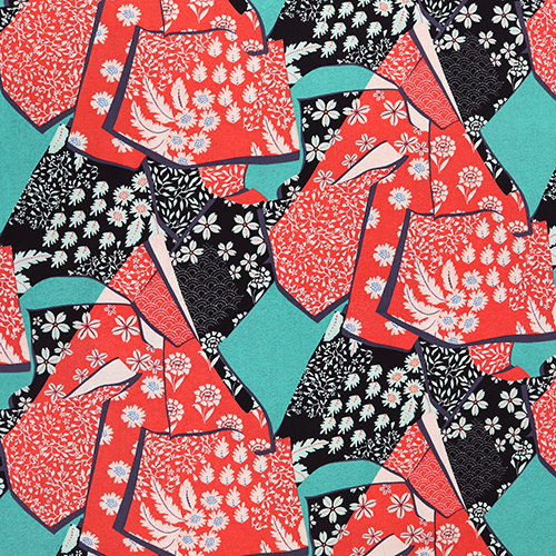 Kimono Patch Floral Kintsugi Motifs 4