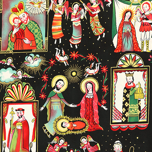 Los Santos Saints Nativity Angels Fabric by Alexander Henry
