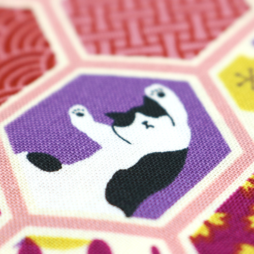 Chat Hexagone Motif Japonais 5