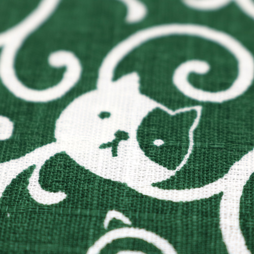 Gatto Con Motivo Karakusa Vorticoso Furoshiki Tradizionale 5