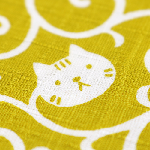 Gatto Con Motivo Karakusa Vorticoso Furoshiki Tradizionale 5