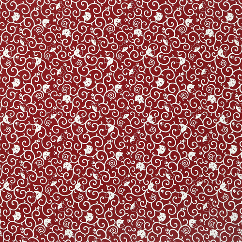 Katze Mit Wirbelndem Karakusa-Muster Traditionelles Furoshiki 4