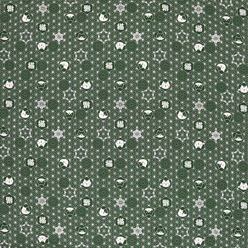 Cat Asanoha Pointed Geometric Star 4