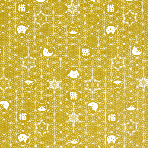 Cat Asanoha Pointed Geometric Star