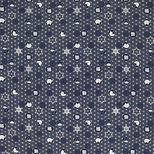 Cat Asanoha Pointed Geometric Star 4
