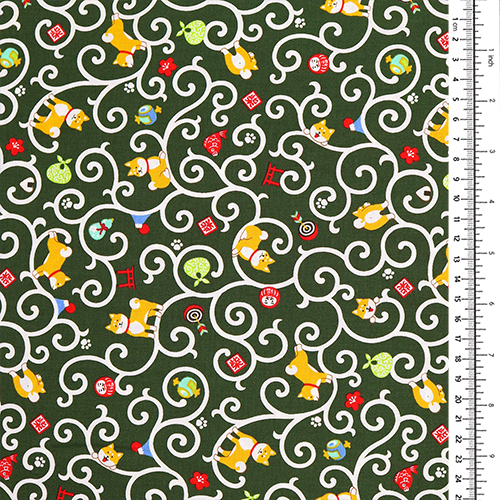 Chien Shiba Inu Karakusa Furoshiki 1