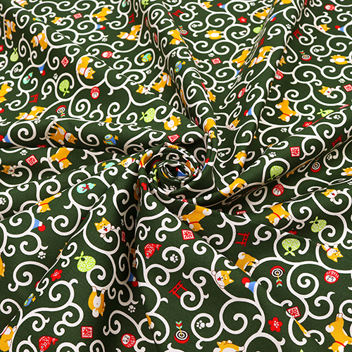 Chien Shiba Inu Karakusa Furoshiki 2