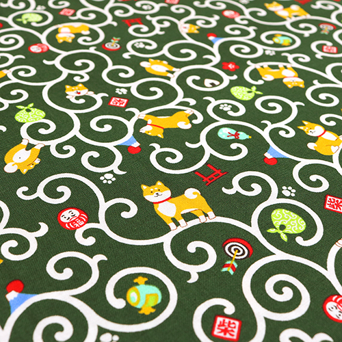 Chien Shiba Inu Karakusa Furoshiki 5