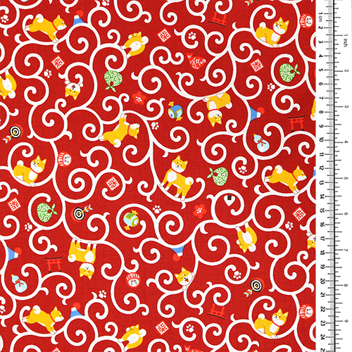 Chien Shiba Inu Karakusa Furoshiki 1