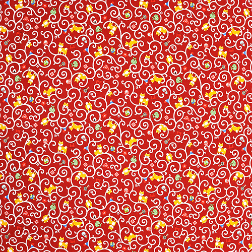 Chien Shiba Inu Karakusa Furoshiki 4