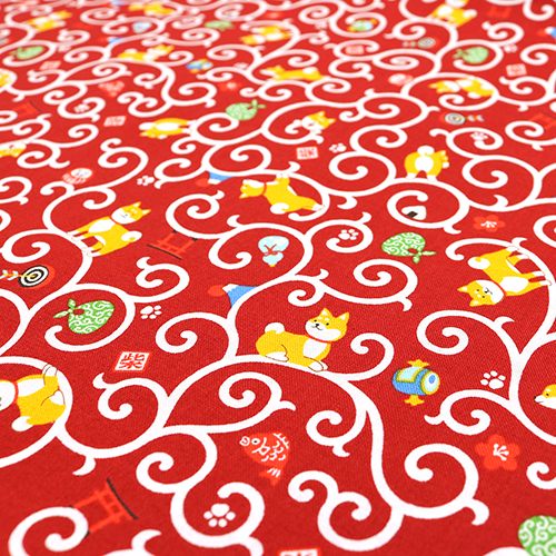Chien Shiba Inu Karakusa Furoshiki 5