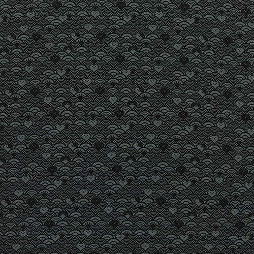 Gatto Seigaiha Grigio Nero 4