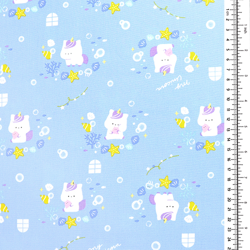 Sous L'eau Licorne Coquillages Bulles 1