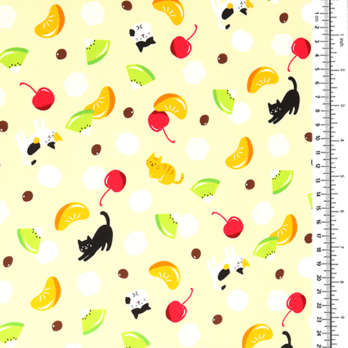 Chats Dispersés Fruits Kiwi Cerise Glace 1