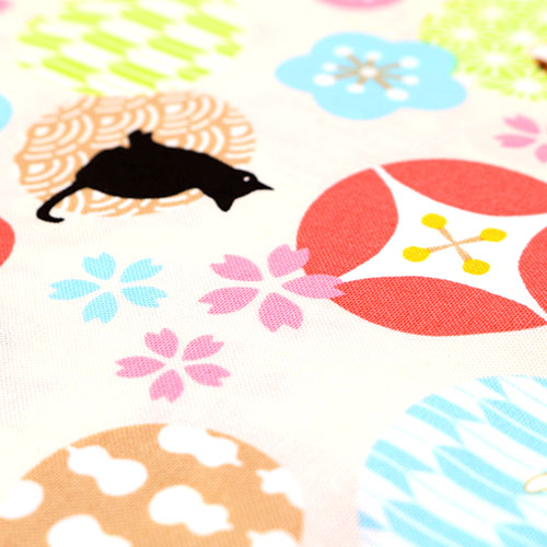 Cercles De Fleurs À Motifs Japonais Chats 5