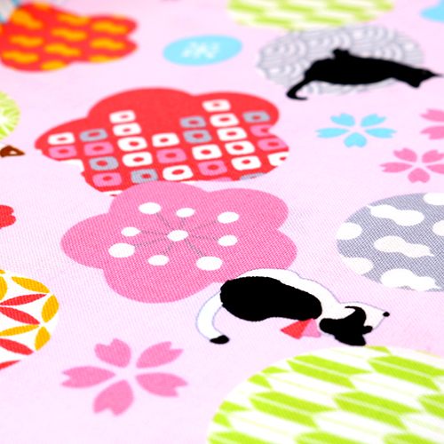 Cercles De Fleurs À Motifs Japonais Chats 5