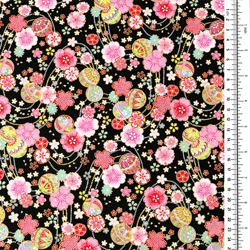 Sakura Bunte Temari-Bälle mit Gold 1