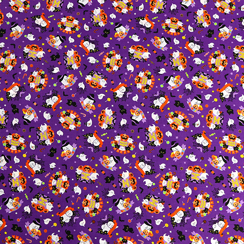 Motifs d'Halloween Fantômes Citrouilles Chats 4