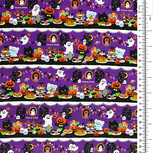 Halloween Trick or Treat Party Stripe Border 1