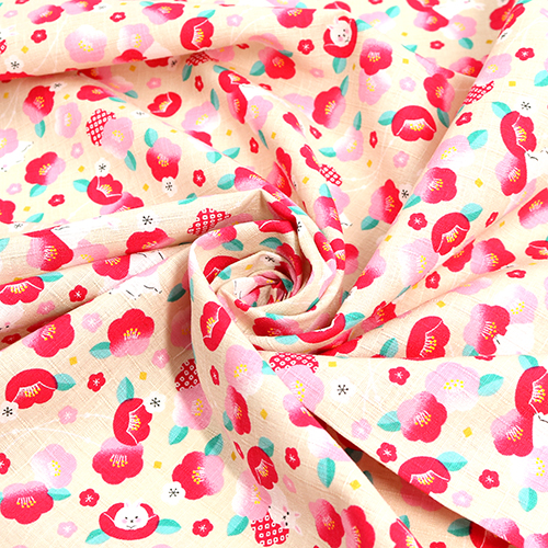 Conejito adorable flor de ciruelo Shibori 2