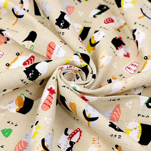 Cute Food Sushi Cats Beige 2
