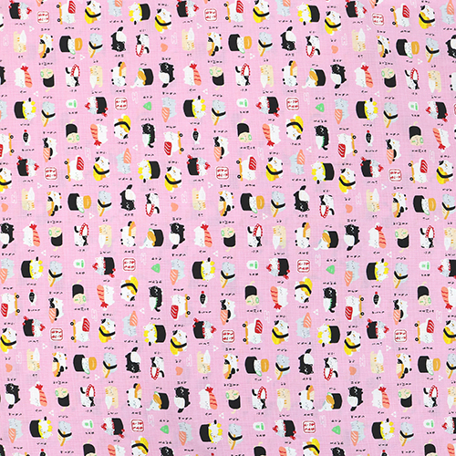 Cute Food Sushi Cats Pink 4