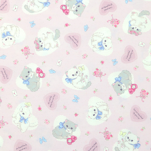 Joli Chaton Cœurs Enveloppes Fleurs